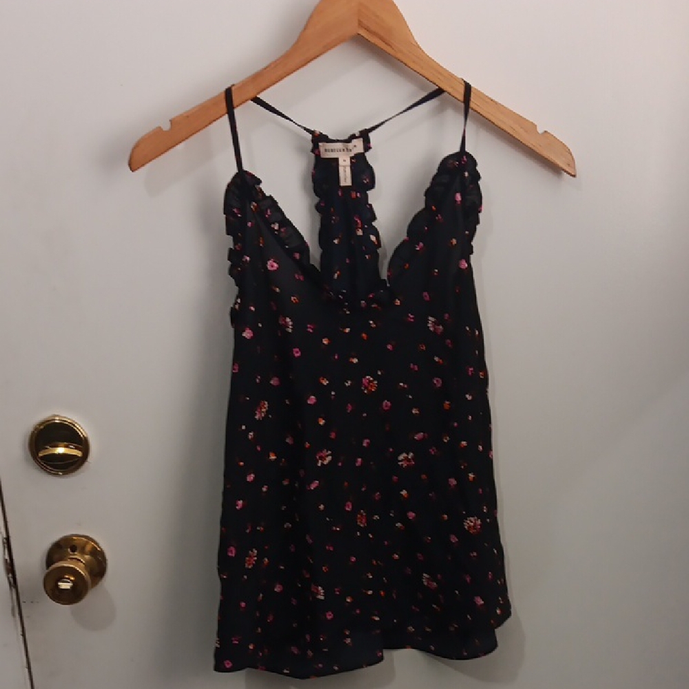 Rebecca Taylor Black Floral Camisole